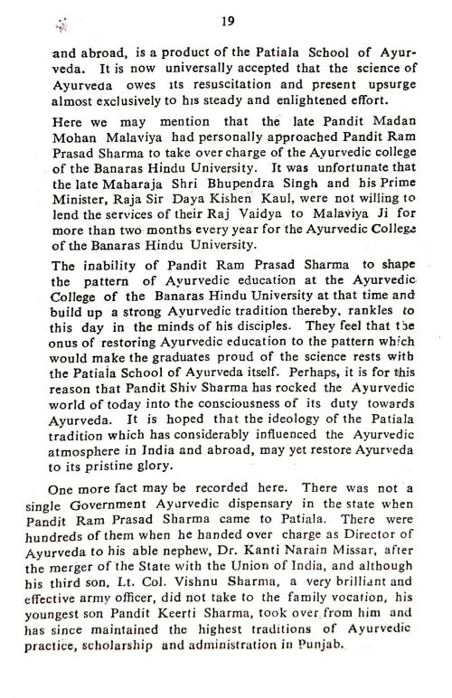 Ayurvedic Medicine : Past & Present